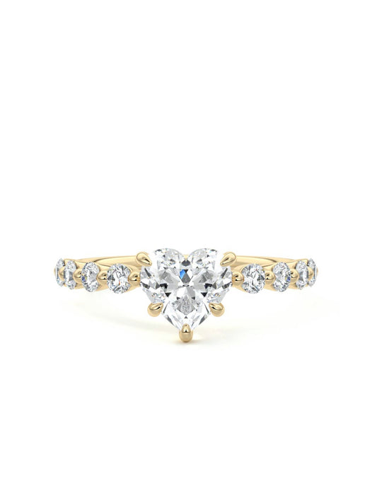 Marion- 1.50 CT Heart Pave Moissanite Ring