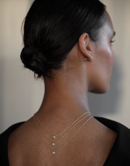 Harper- 3.0 TCW Oval Bezel Moissanite Necklace