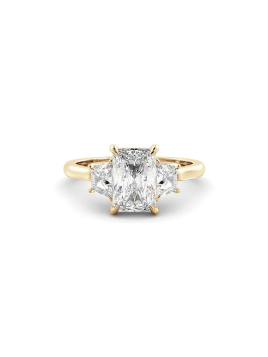 Craig- 1.0 CT Radiant Three Stone Style Moissanite Ring
