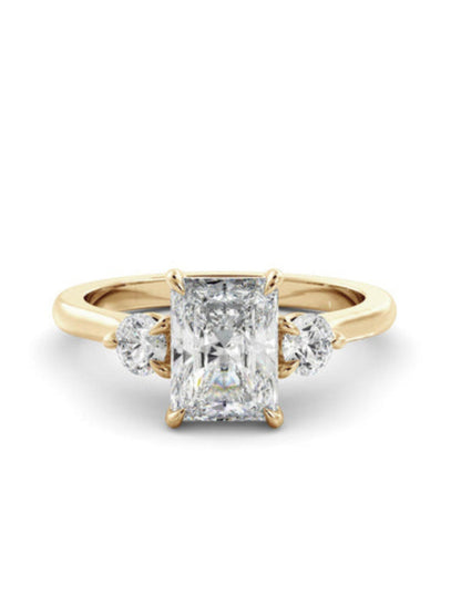 Ralph- 1.20 CT Radiant Three Stone Style Moissanite Ring