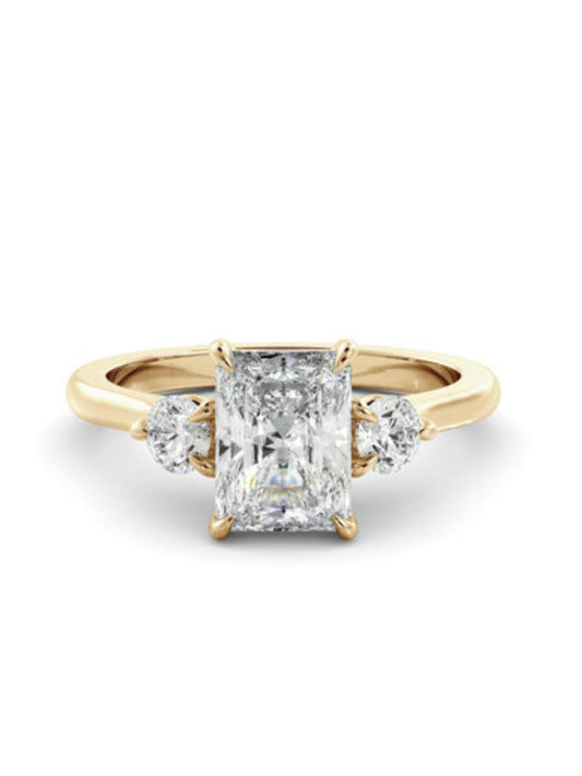 Ralph- 1.20 CT Radiant Three Stone Style Moissanite Ring