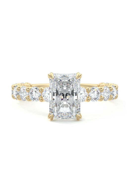 Angel- 2.20 CT Radiant Pave Moissanite Ring
