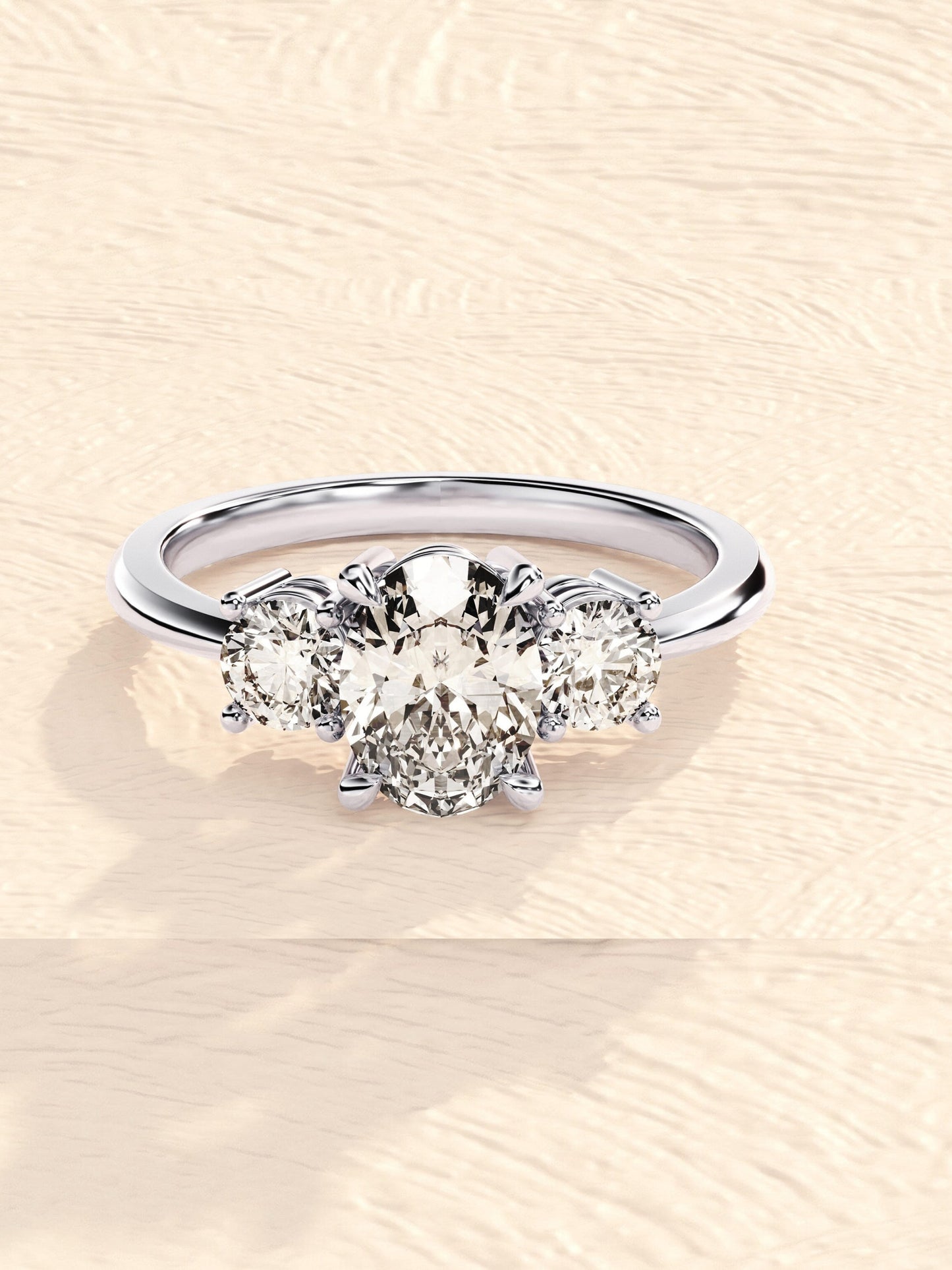 Joan- 1.50 CT Oval Cluster Moissanite Ring