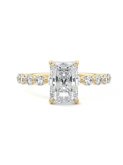 Beverly- 2.50 CT Radiant Pave Moissanite Ring