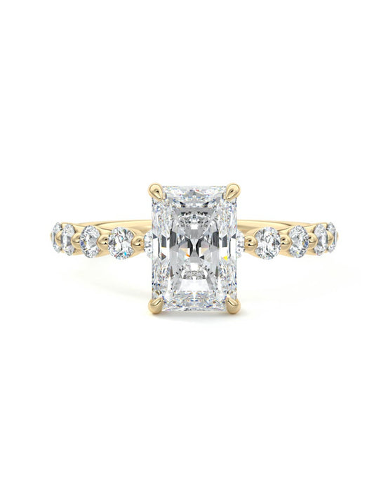 Beverly- 2.50 CT Radiant Pave Moissanite Ring