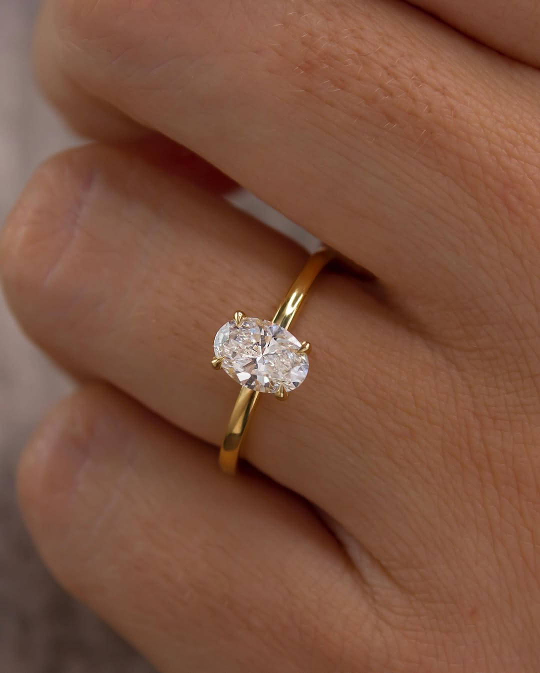 1.5 CT Oval E/VS2 CVD Diamond Hidden Halo Style Engagement Ring