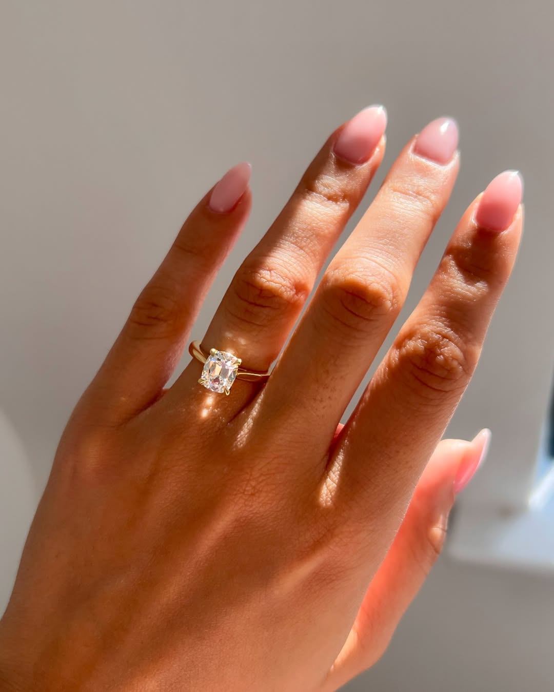 1.60 CT Cushion E/VS1 CVD Diamond Solitaire Engagement Ring