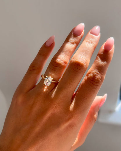 1.60 CT Cushion E/VS1 CVD Diamond Solitaire Engagement Ring