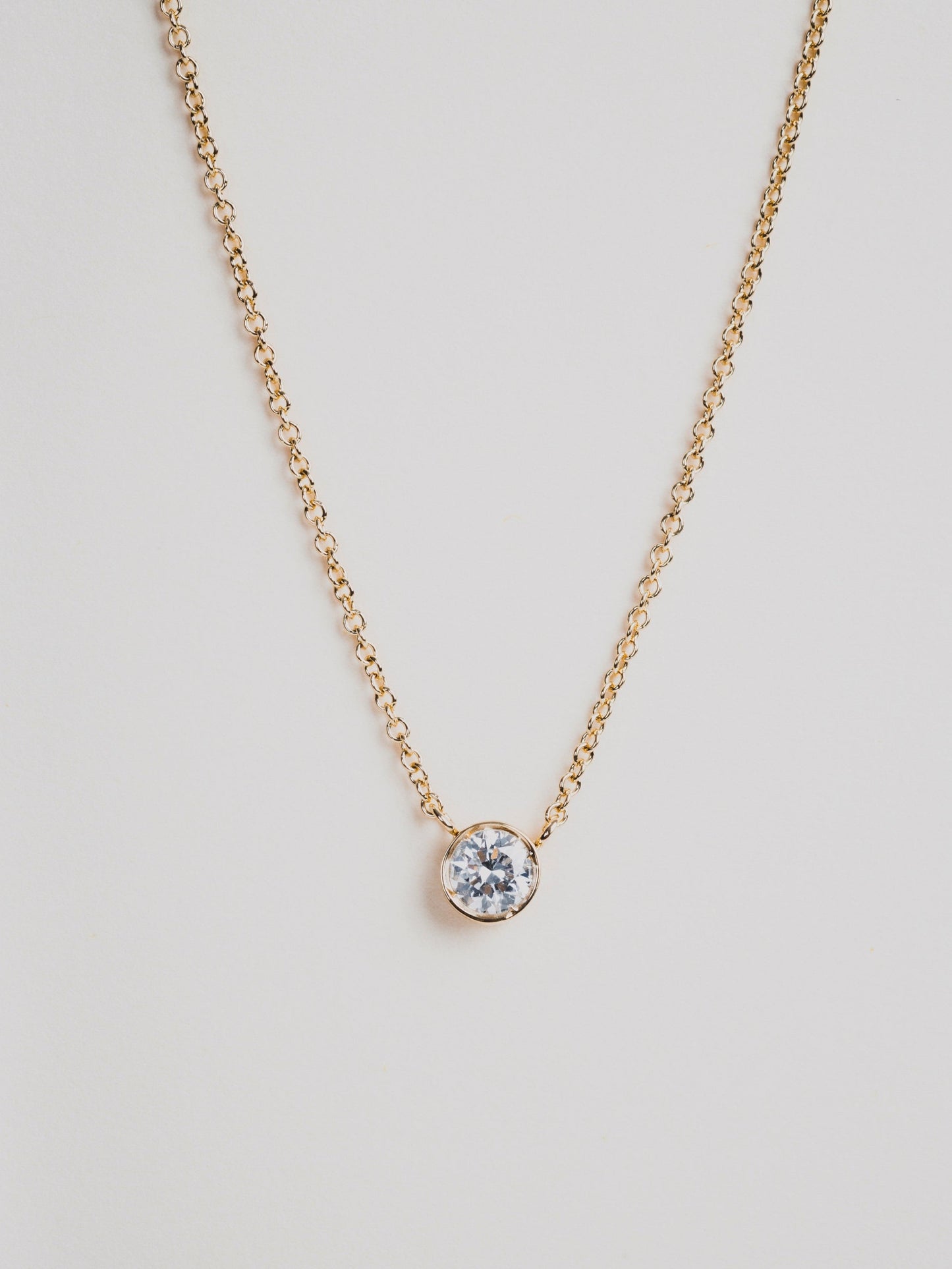 Harper- 3.0 TCW Oval Bezel Moissanite Necklace