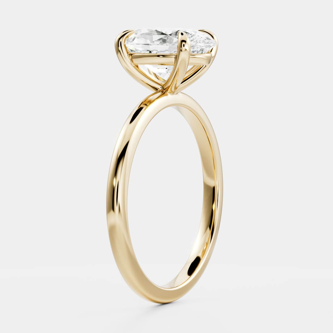 Eleanor- 3.0 CT Oval Solitaire Moissanite Ring