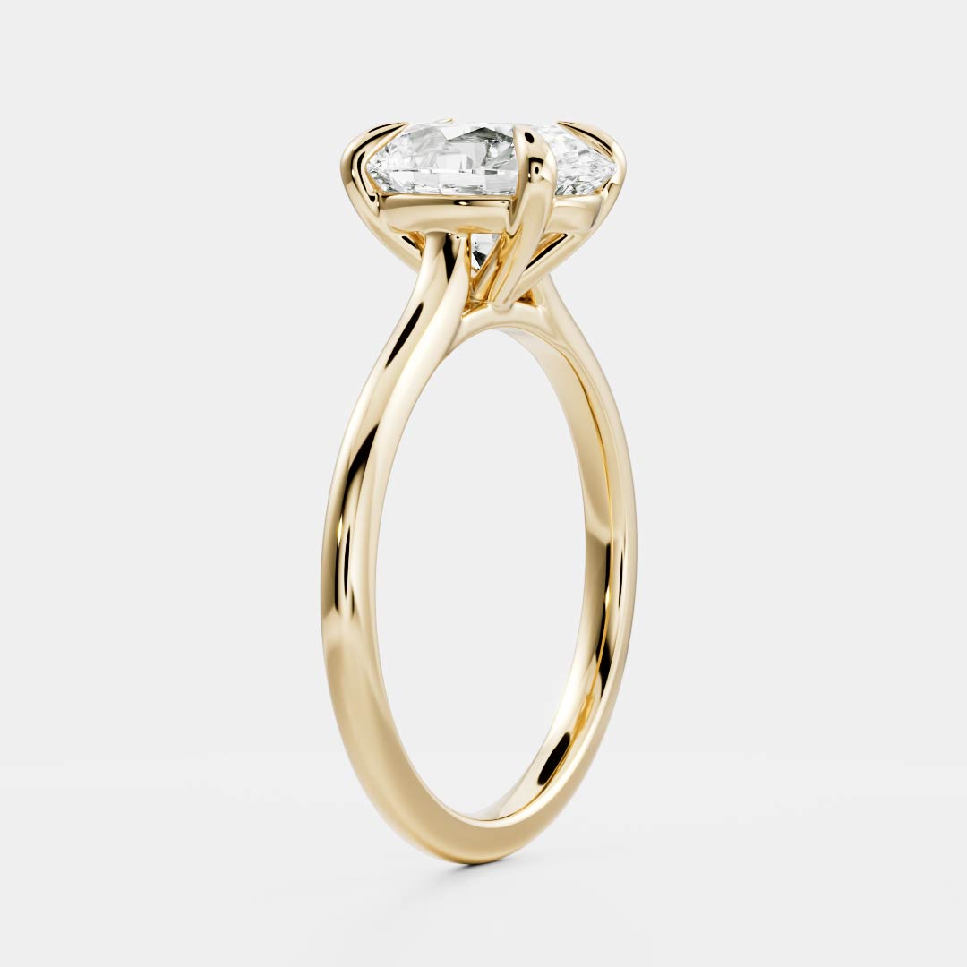 Lori- 1.0 CT Oval  Solitaire Moissanite Ring