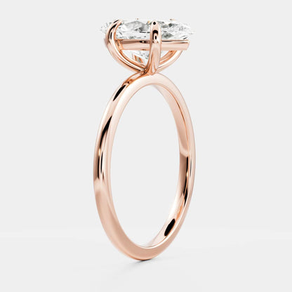 Elizabeht- 1.0 CT Marquise Soitaire Moissanite Ring