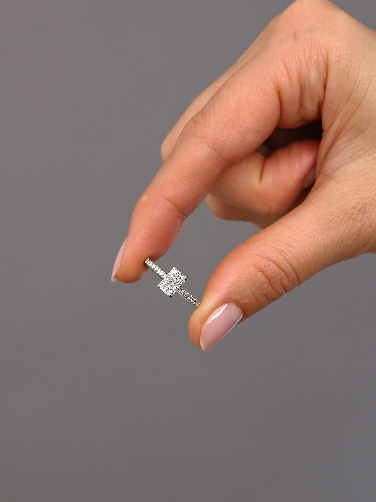 Brent- 1.50 CT Radiant Pave Moissanite Ring