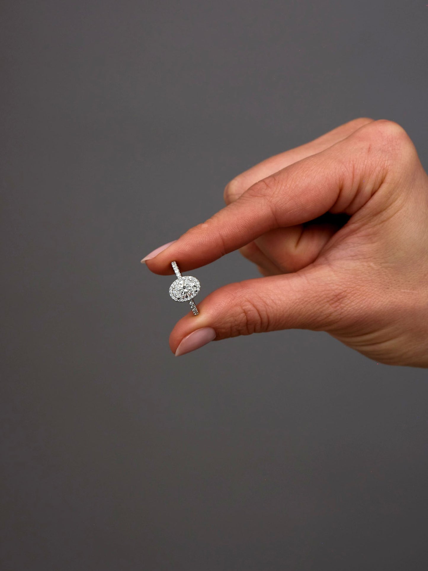 Kathryn- 1.70 CT Oval Pave Moissanite Ring