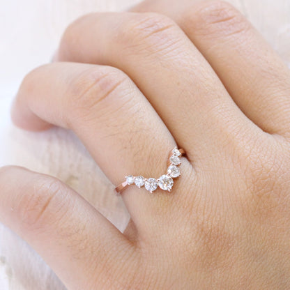 Charlotte- 1.20 CT Oval Moissanite Cluster Bridal Ring Set