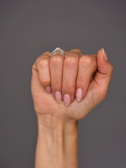 April- 1.30 CT Marquise Three Stone Style Moissanite Ring