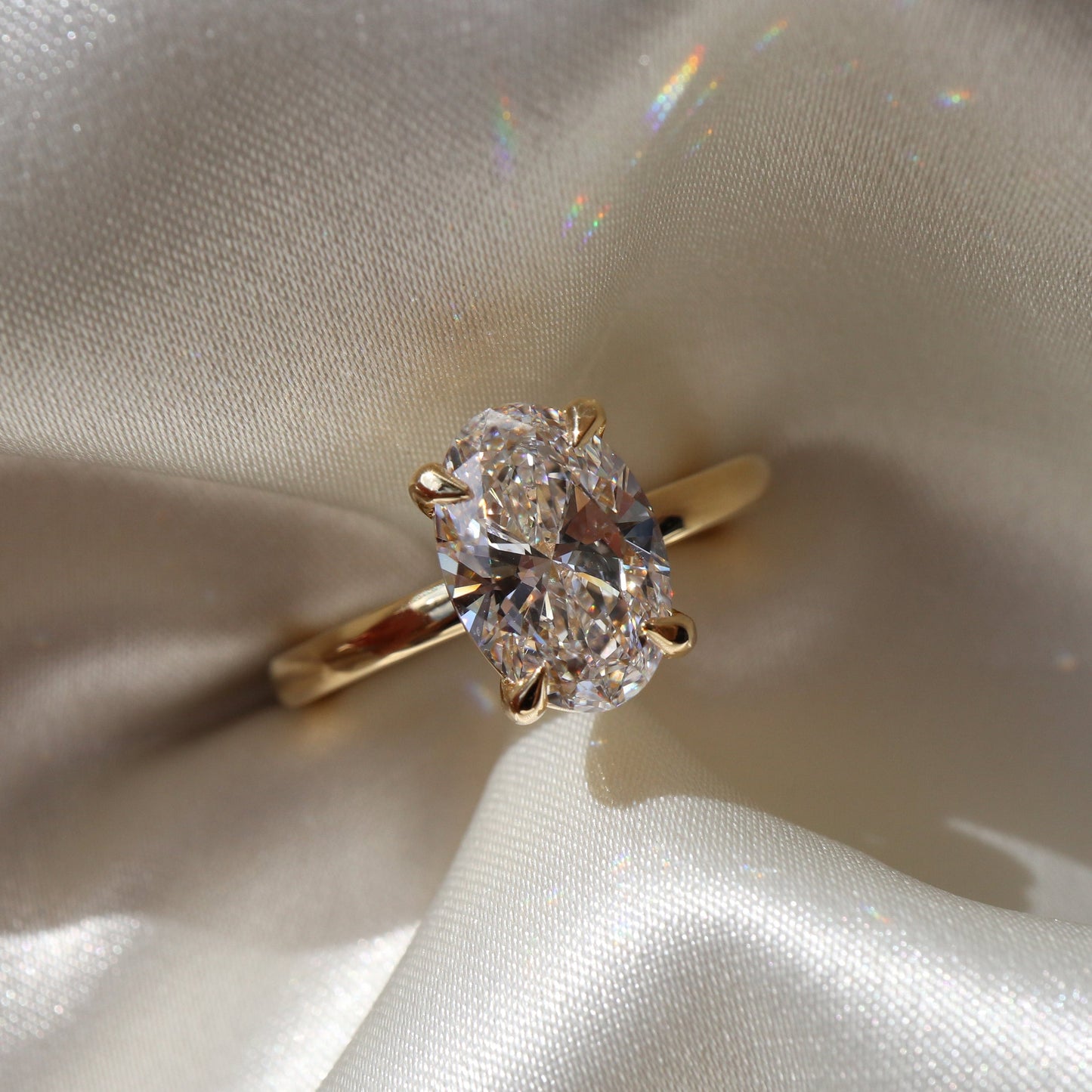 Eleanor- 3.0 CT Oval Solitaire Moissanite Ring