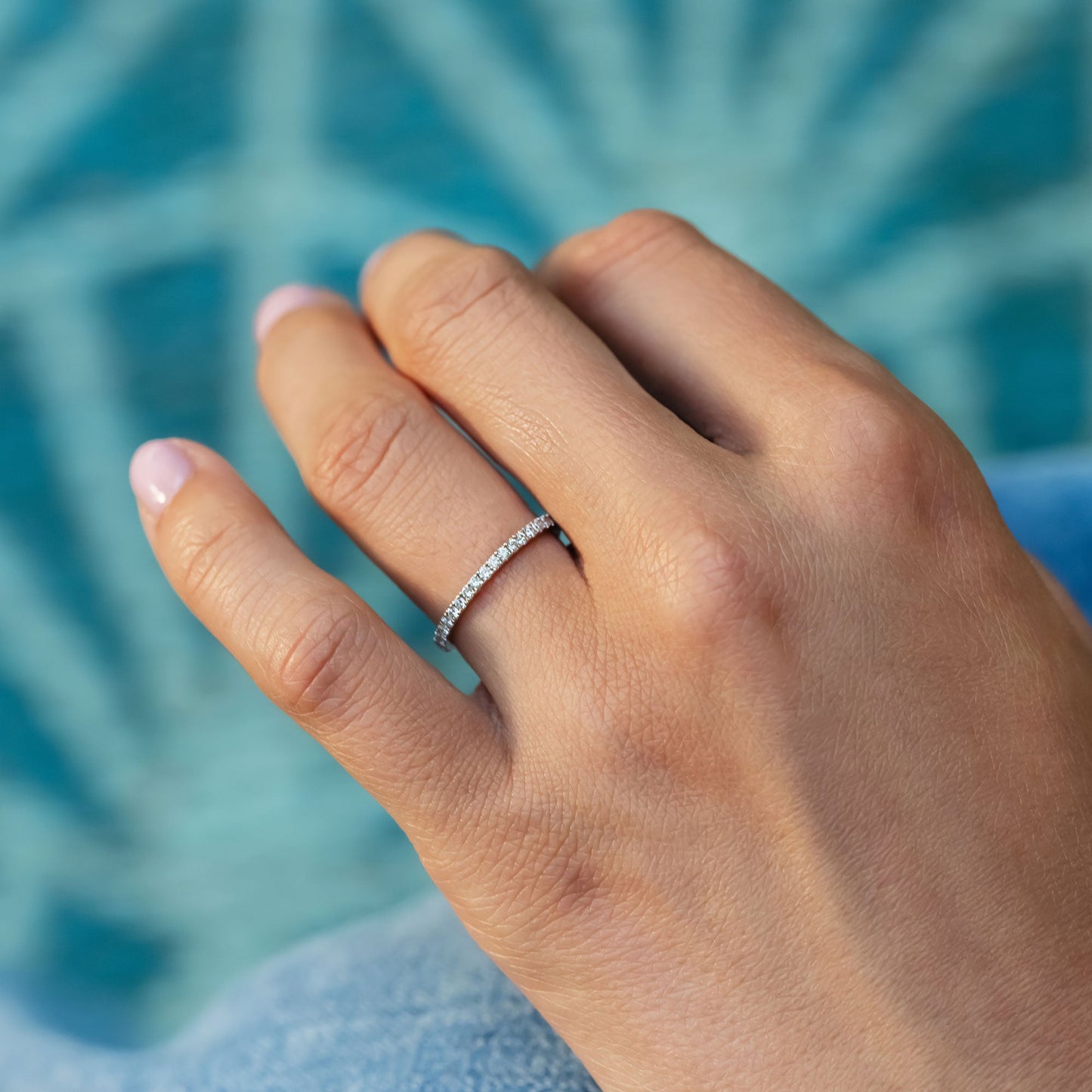 Damon-0.35 CTW Round Full Eternity Wedding Band