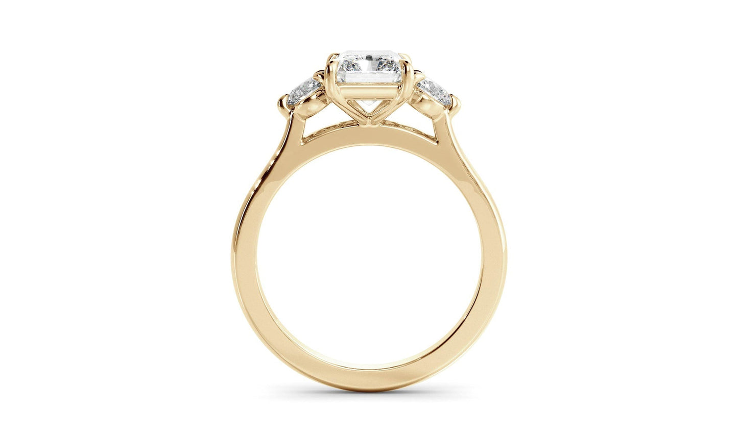 Ralph- 1.20 CT Radiant Three Stone Style Moissanite Ring