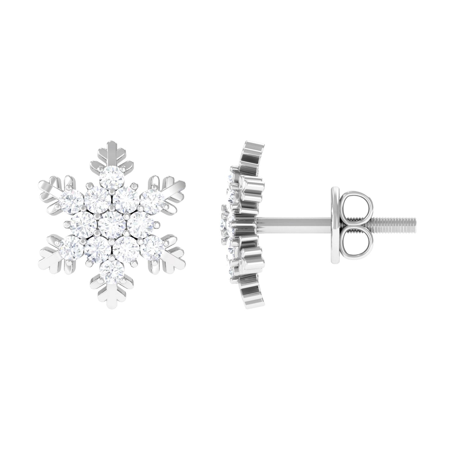 Quinn- 0.66 TCW Round Cluster Moissanite Earrings