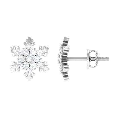 Quinn- 0.66 TCW Round Cluster Moissanite Earrings