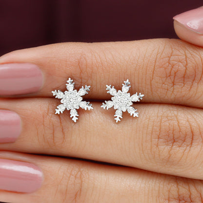 Quinn- 0.66 TCW Round Cluster Moissanite Earrings