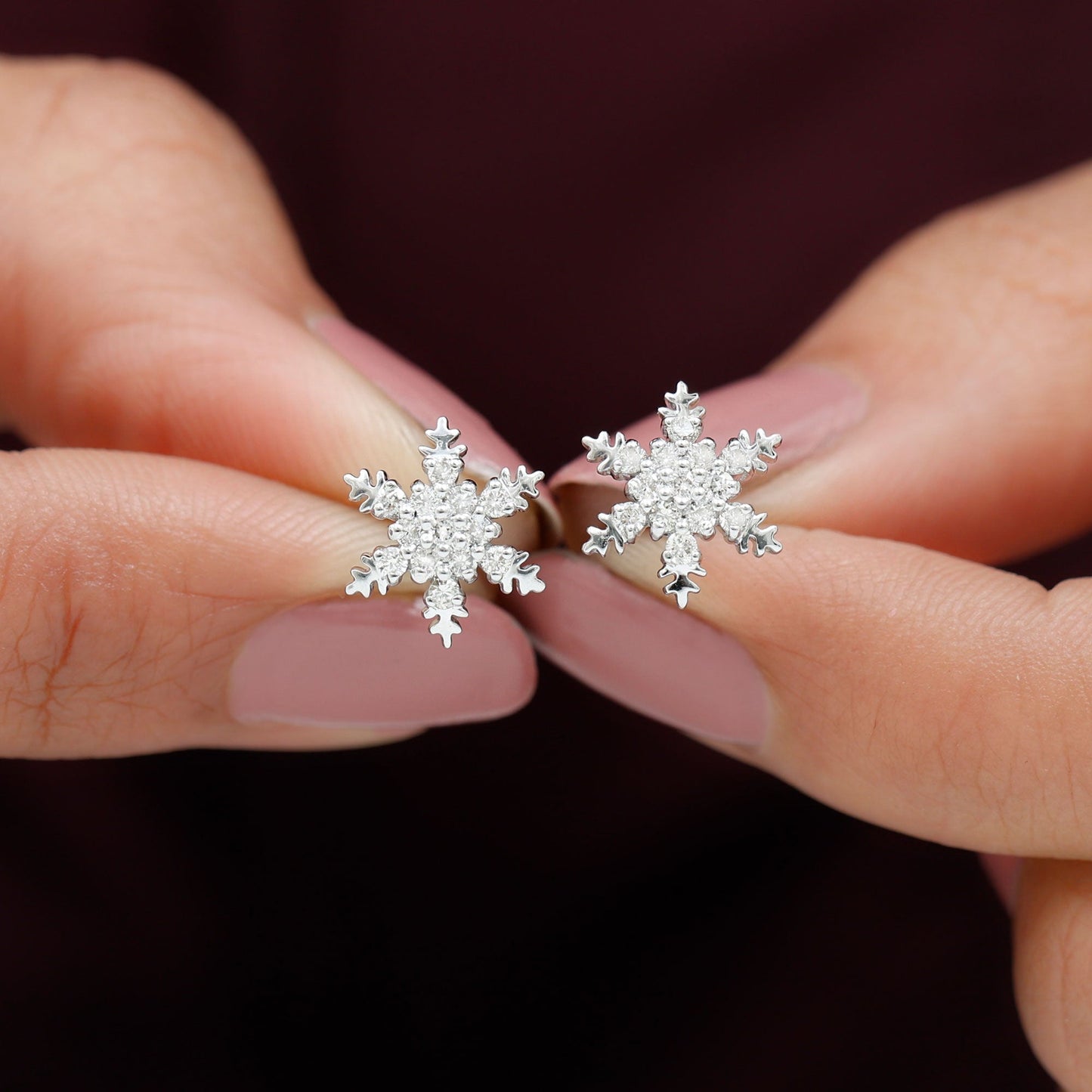 Quinn- 0.66 TCW Round Cluster Moissanite Earrings
