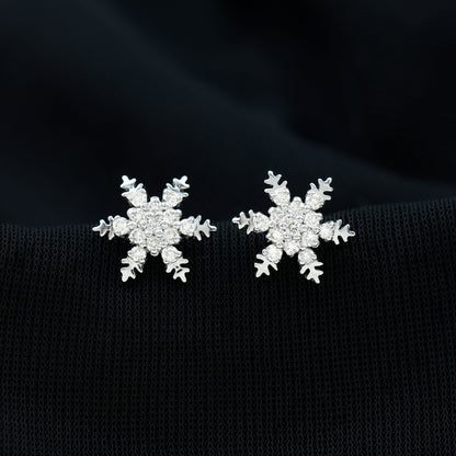 Quinn- 0.66 TCW Round Cluster Moissanite Earrings