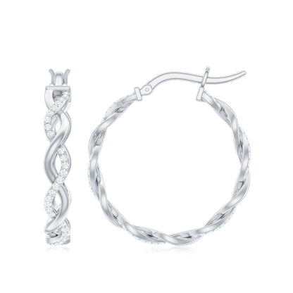 Everly- 0.30 TCW Round Hoop Moissanite Earrings