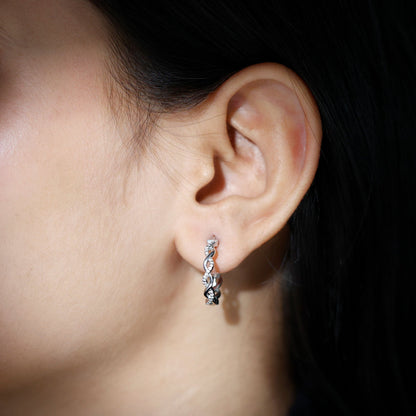 Everly- 0.30 TCW Round Hoop Moissanite Earrings
