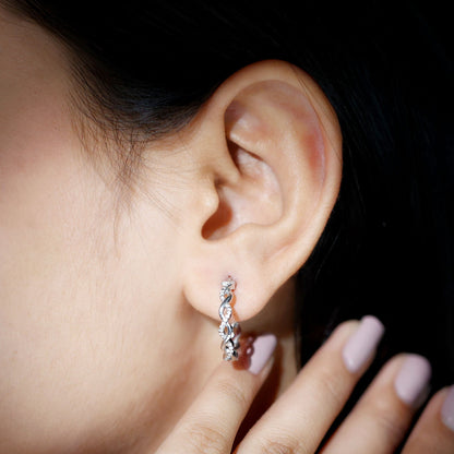 Everly- 0.30 TCW Round Hoop Moissanite Earrings