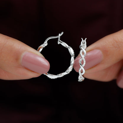 Everly- 0.30 TCW Round Hoop Moissanite Earrings