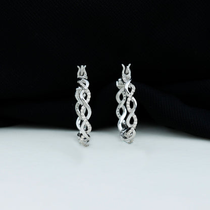 Everly- 0.30 TCW Round Hoop Moissanite Earrings