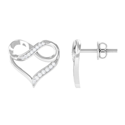 Daisy- 0.12 TCW Round Infinity Moissanite Earrings