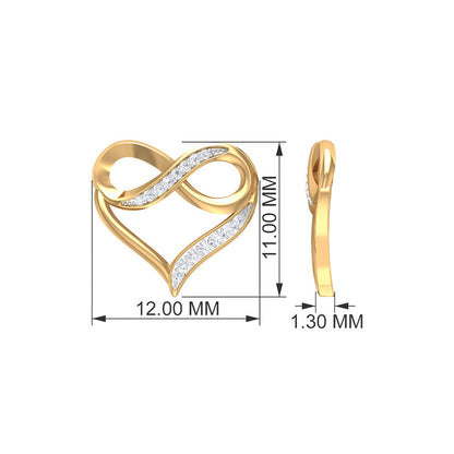 Daisy- 0.12 TCW Round Infinity Moissanite Earrings