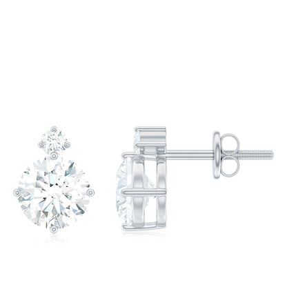Nova- 1.50 CT Round Solitaire Moissanite Earrings