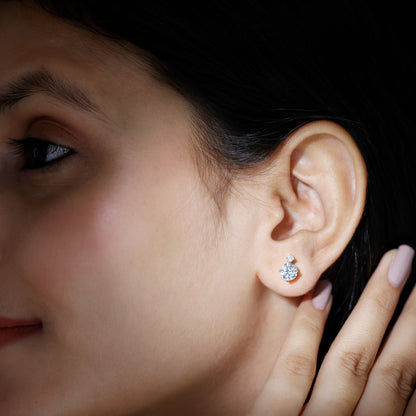 Nova- 1.50 CT Round Solitaire Moissanite Earrings