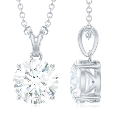 Evangeline- 2.10 TCW Round Solitaire Moissanite Necklace