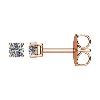 Eveleigh - 2.0 TCW  Round Solitaire Moissanite Earrings