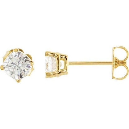 Eveleigh - 2.0 TCW  Round Solitaire Moissanite Earrings
