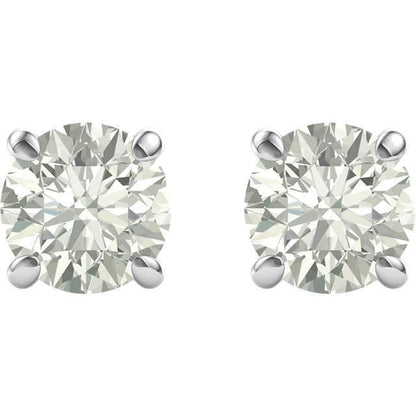 Eveleigh - 2.0 TCW  Round Solitaire Moissanite Earrings