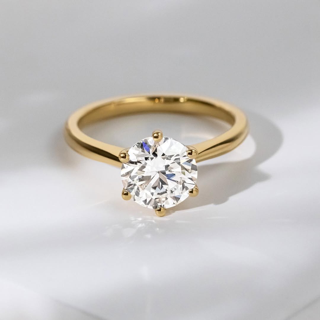 1.50 CT Round F/VS2 CVD Diamond Solitaire Style Engagement Ring