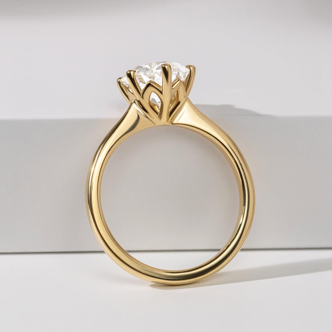 1.50 CT Round F/VS2 CVD Diamond Solitaire Style Engagement Ring