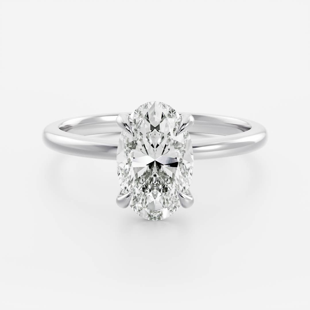 Eleanor- 3.0 CT Oval Solitaire Moissanite Ring