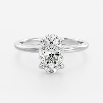Eleanor- 3.0 CT Oval Solitaire Moissanite Ring