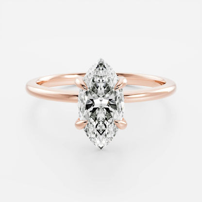 Elizabeht- 1.0 CT Marquise Soitaire Moissanite Ring