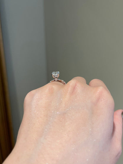 Melissa- 2.0 CT Oval Hidden Halo Moissanite Ring