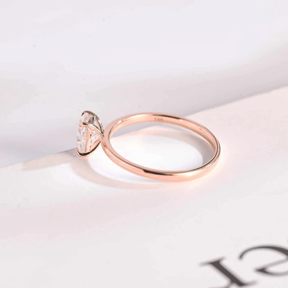 3.0 CT Elongated Cushion Cut Solitaire Moissanite Engagement Ring