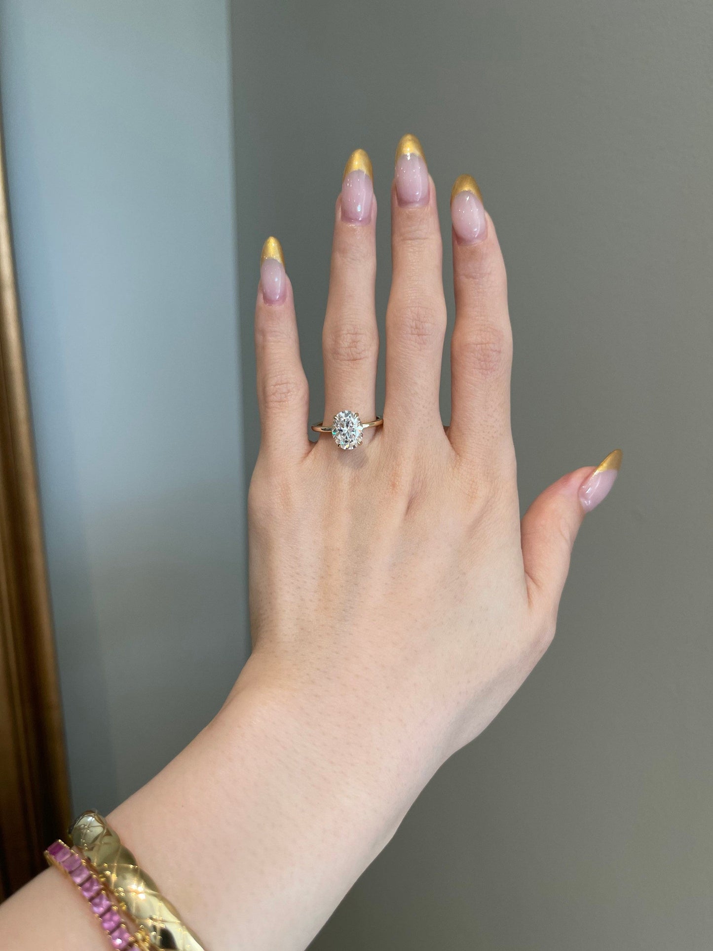 Alexander- 3.0 CT Oval Solitaire Moissanite Ring