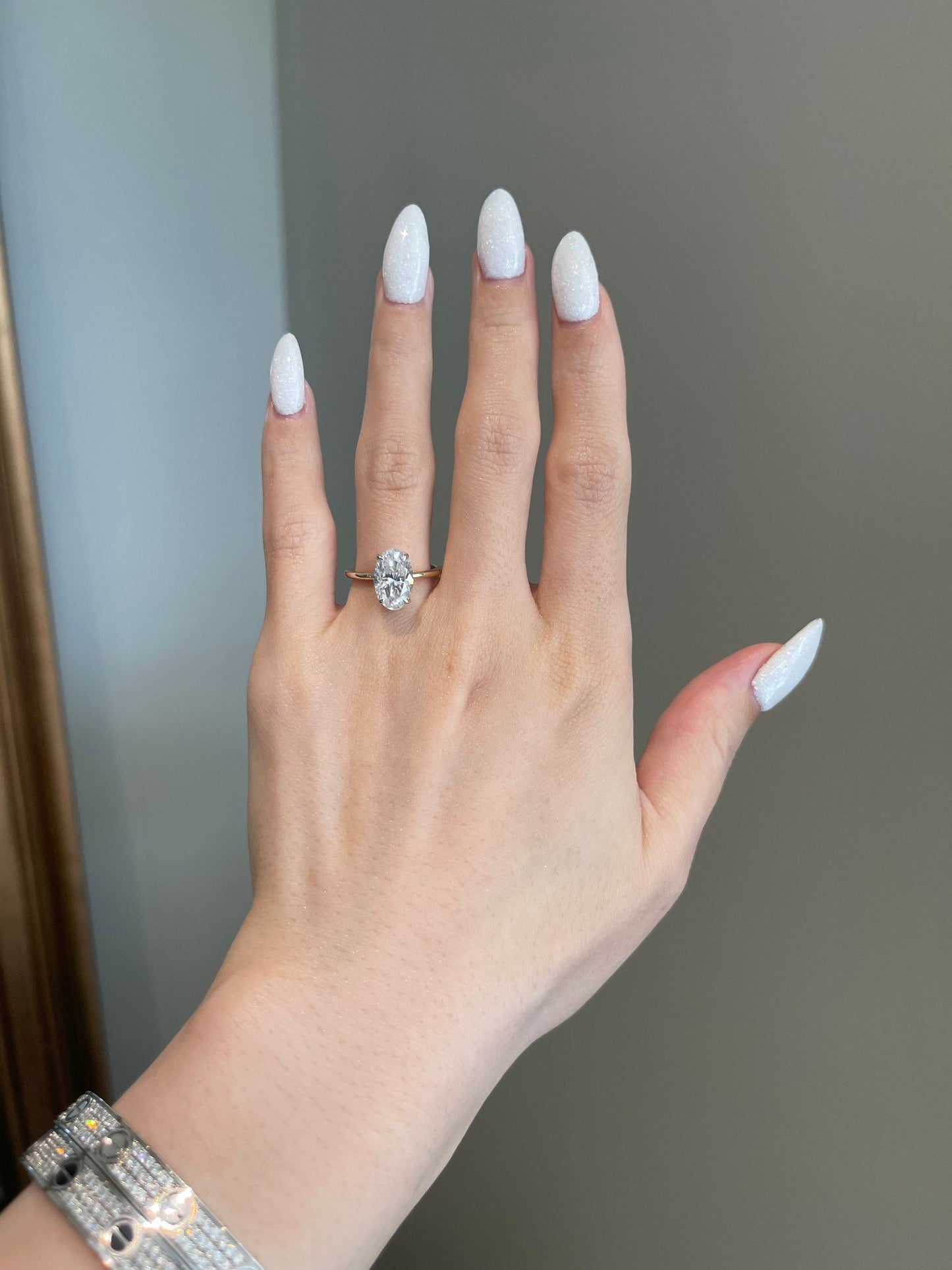 Ryan- 3.0 CT Oval Hidden Halo Moissanite Ring